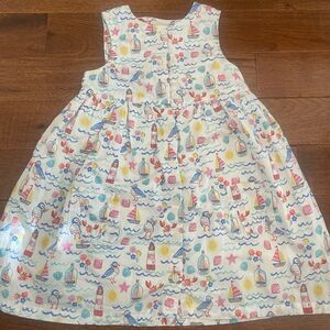 JoJo Maman Bebe Multicolor Nautical Print Dress